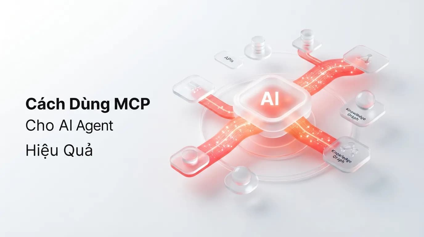Sơ đồ kiến trúc Model Context Protocol kết nối AI Agent với các nguồn dữ liệu
