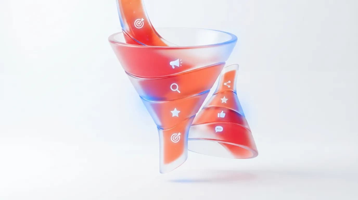 Sơ đồ ma trận kết hợp Content Funnel xuôi và ngược trong chiến dịch Digital Marketing