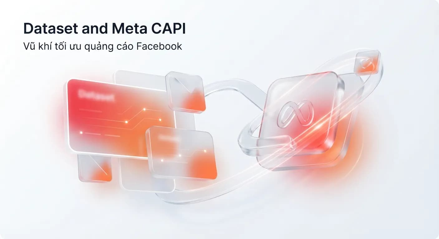 Sơ đồ hoạt động của Dataset và CAPI Meta trong tối ưu quảng cáo Facebook