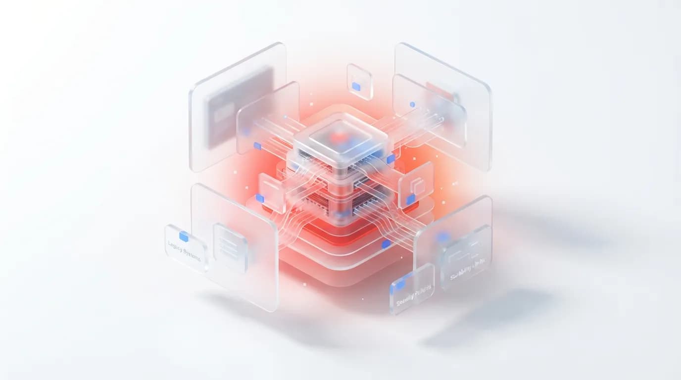Sơ đồ minh họa các hạn chế và rủi ro bảo mật của MCP Server trong doanh nghiệp