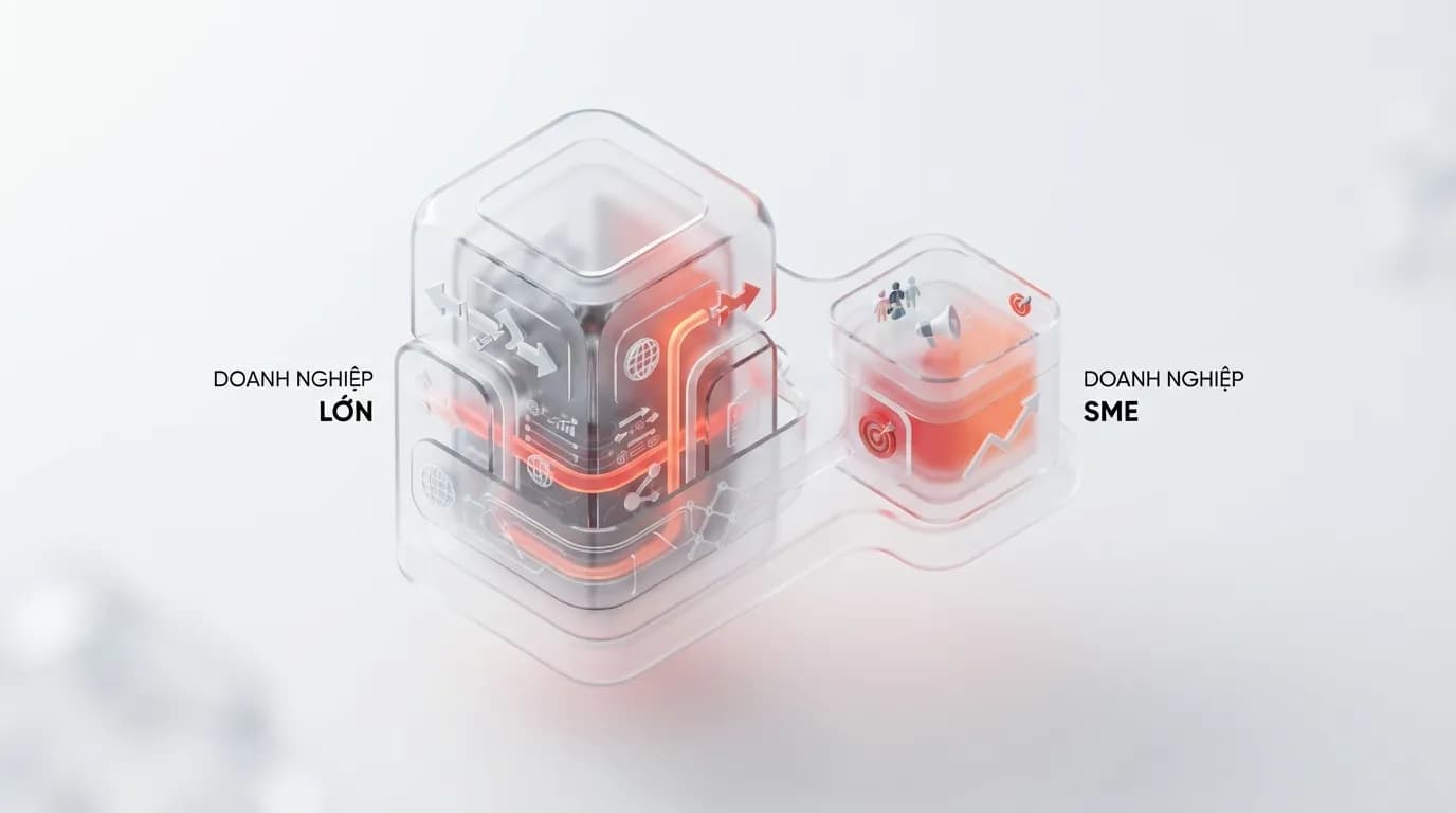 Bảng so sánh marketing doanh nghiệp lớn và doanh nghiệp vừa và nhỏ SME