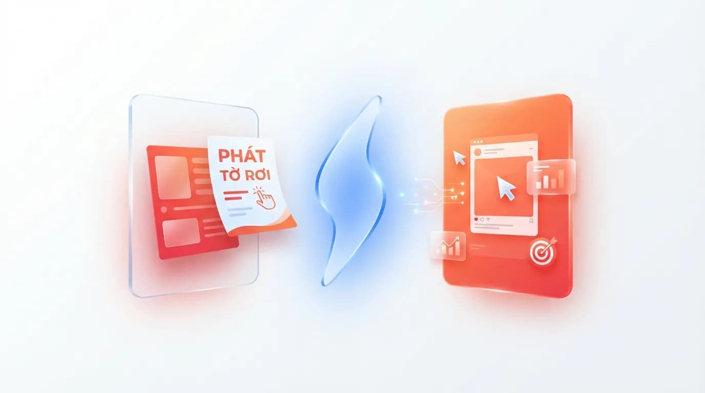 So sánh hiệu quả giữa phát tờ rơi truyền thống và chạy quảng cáo online cho kinh doanh địa phương