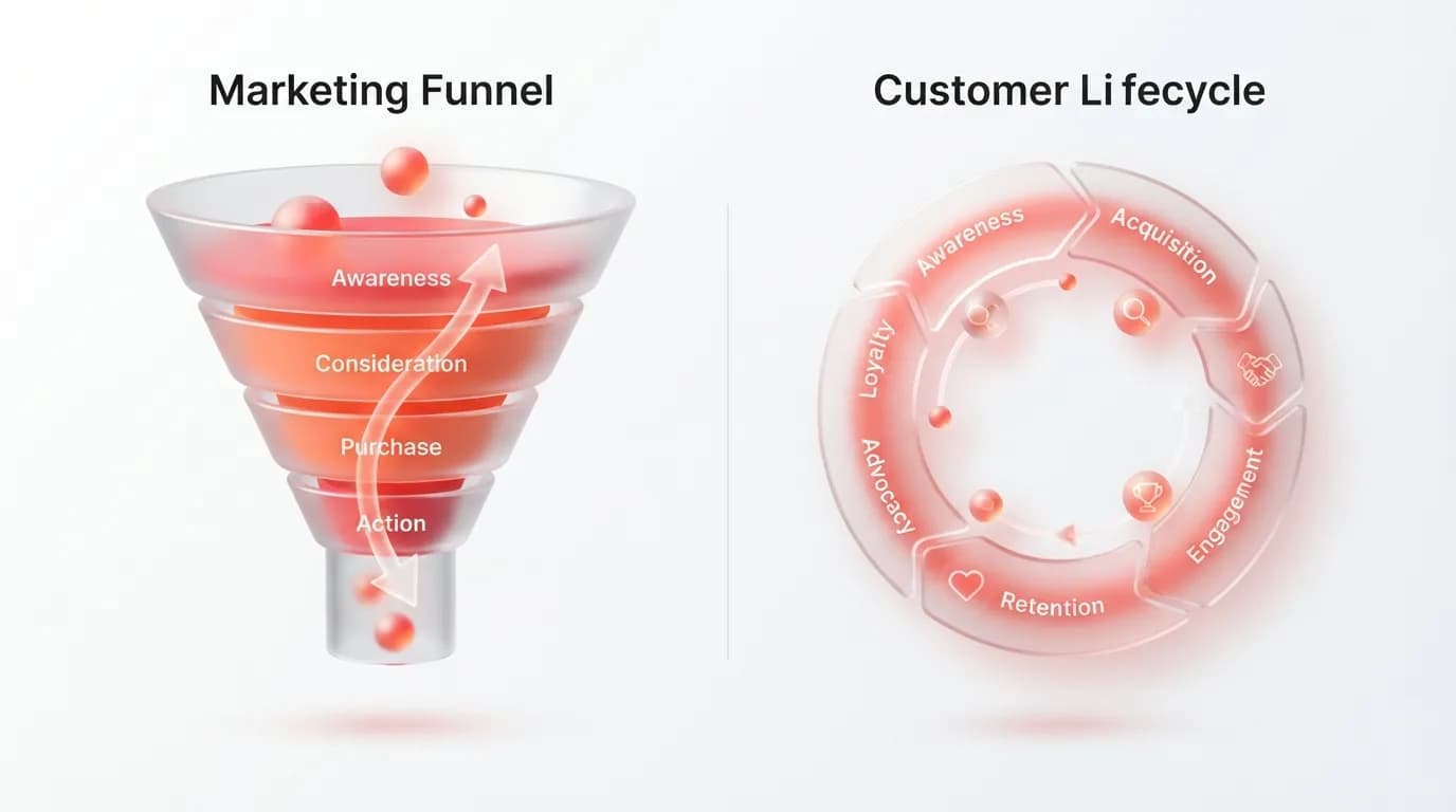 Sự khác biệt giữa mô hình Marketing Funnel và Customer Lifecycle
