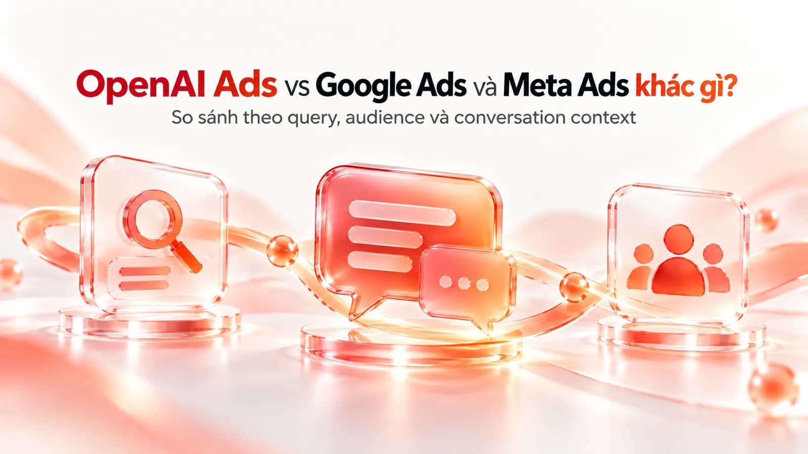 OpenAI Ads vs Google Ads và Meta Ads: tìm kiếm, feed và quảng cáo trong hội thoại