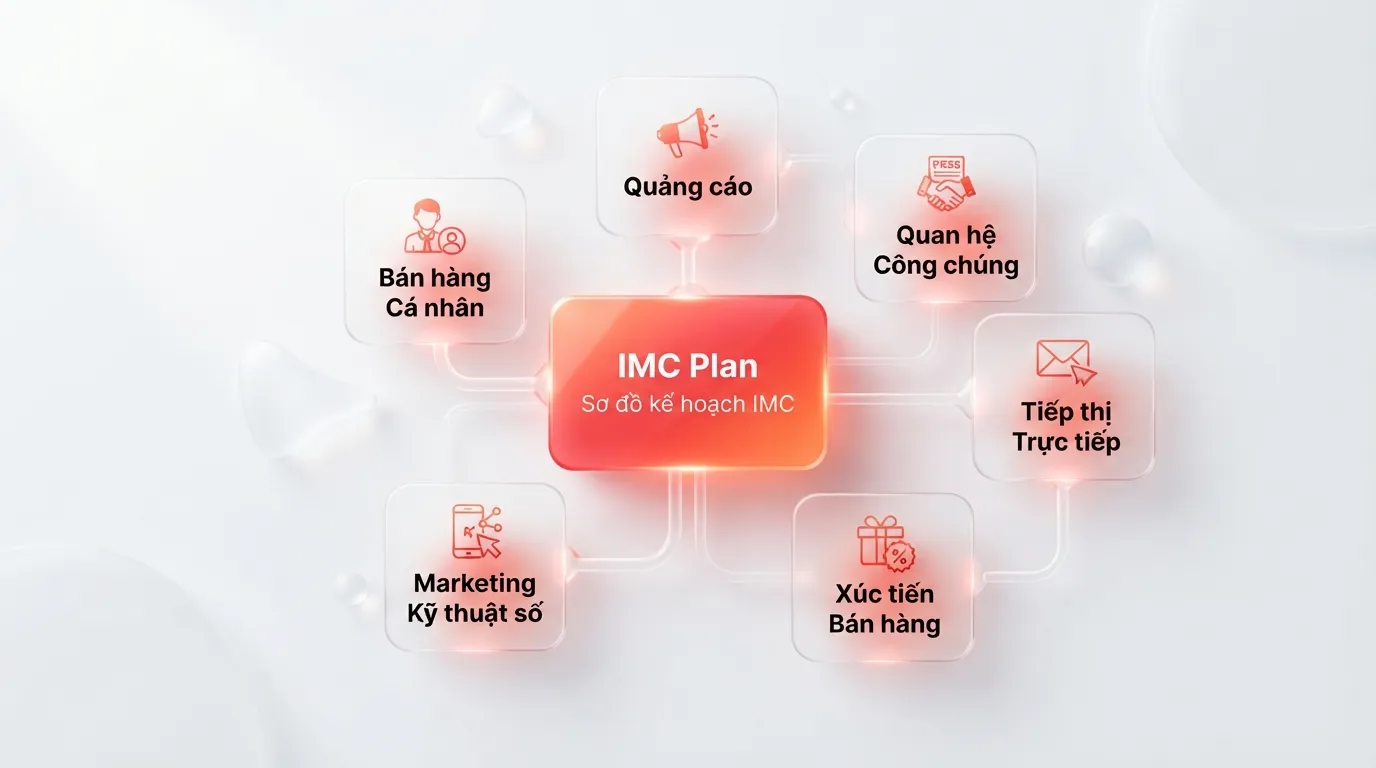 Sơ đồ kế hoạch truyền thông marketing tích hợp IMC Plan